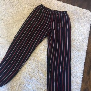 Brandy Melville Frankie Red Striped Pants